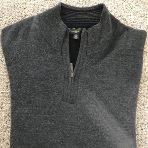 Lightweight 3/4 zip- 52% merino wool